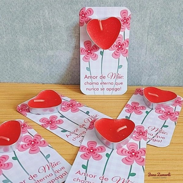 Card Mini Vela Dia Das Mães