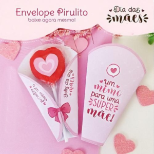 Envelope Pirulito Dia Das Mães