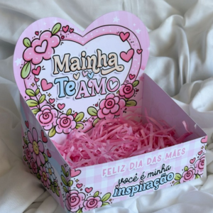 Caixa Cenário Coração Dia Das Mães