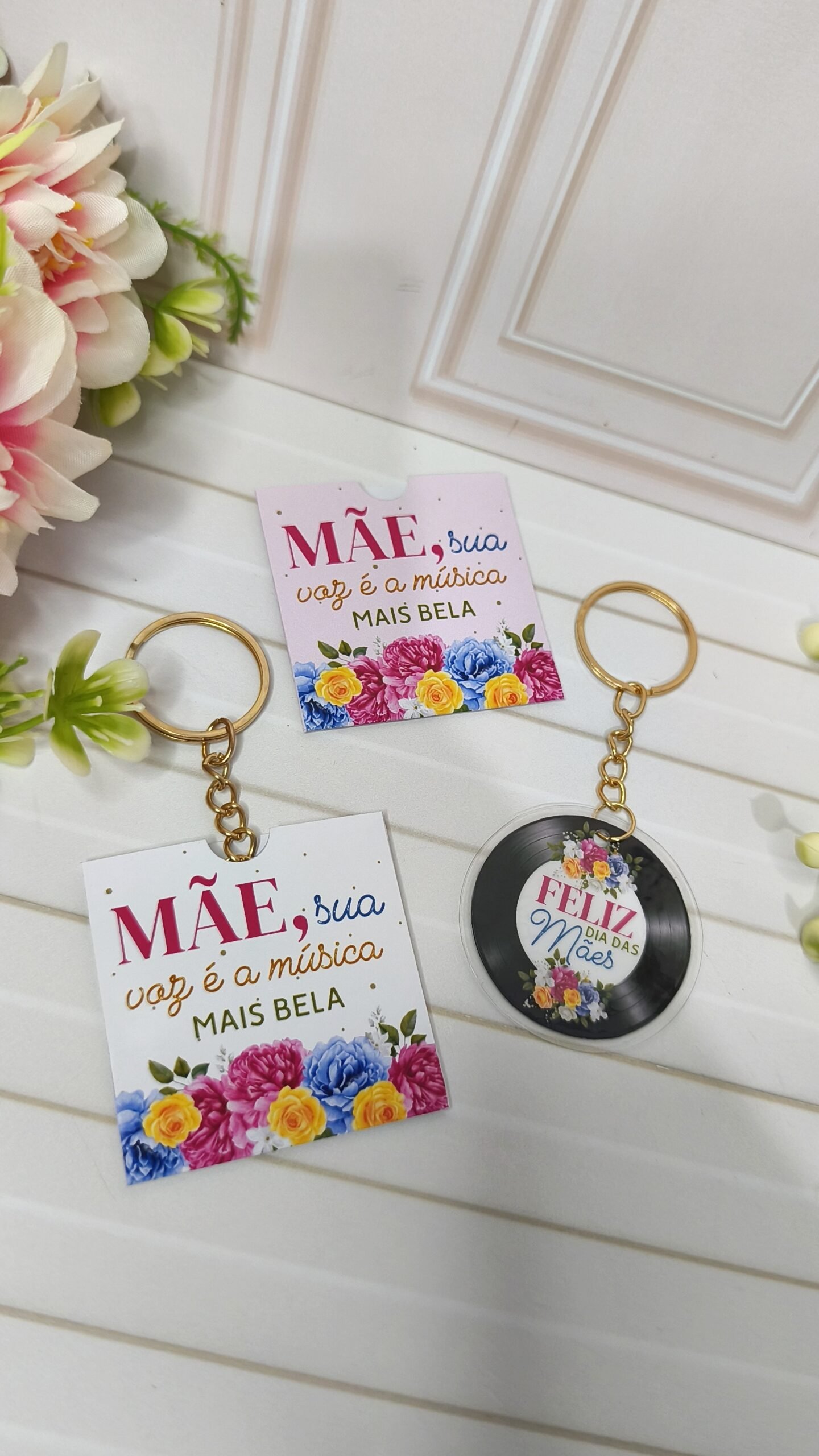 Capa + Chaveiro Disco Dia Das Mães