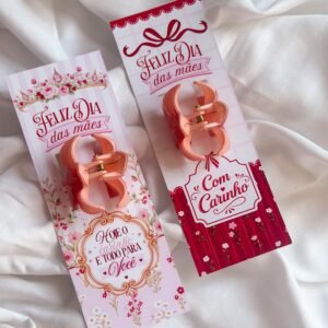 Card Para Presilha Flor 4Cm 5X14 Dia Das Mães