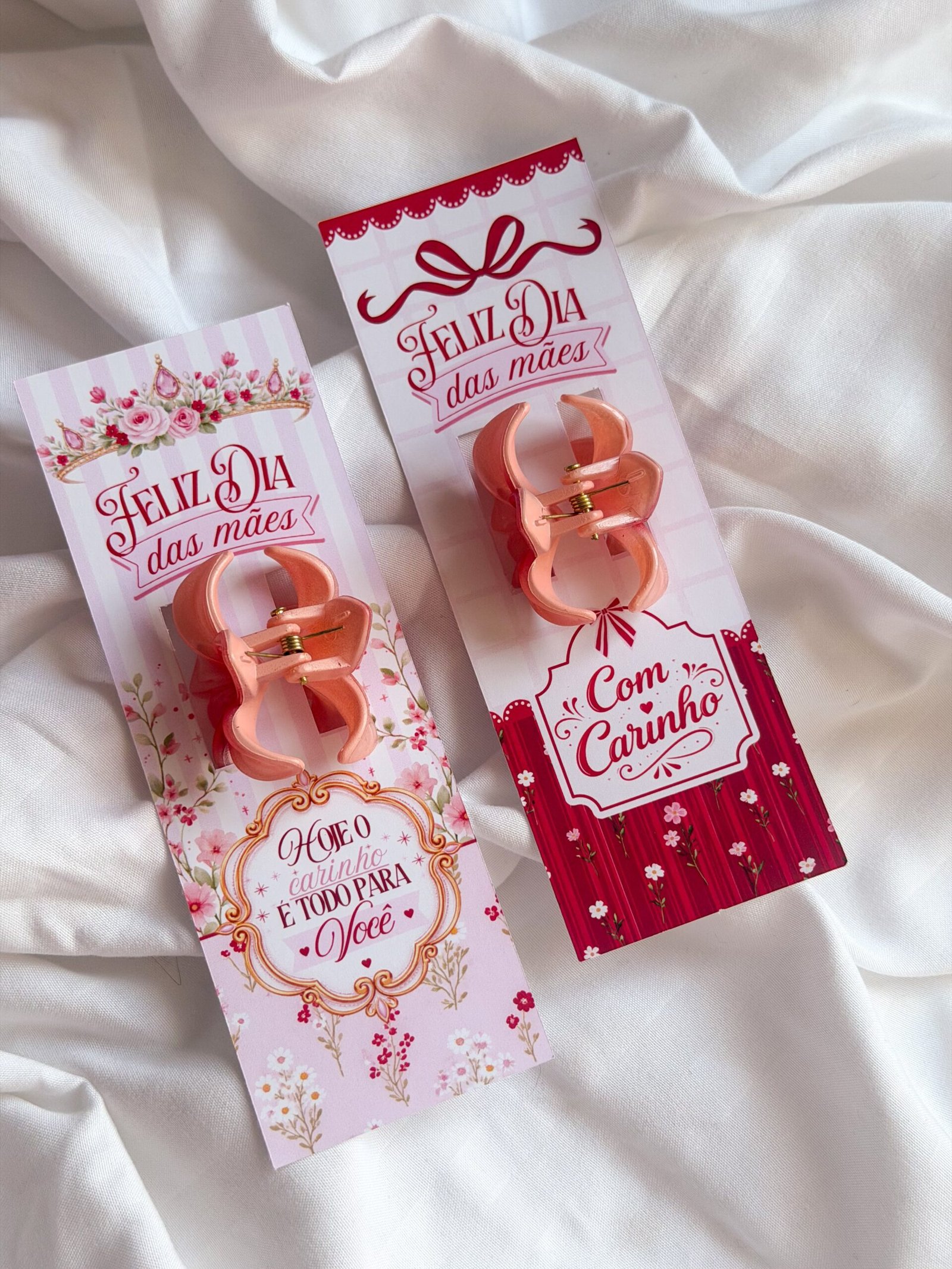 Card Para Presilha Flor 4Cm 5X14 Dia Das Mães