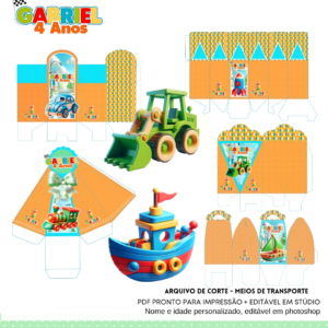 Festa Carrinhos Meios De Transportes