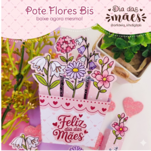 Pote De Flores Bis Dia Das Mães