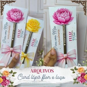 Card Lápis Laço Dia Das Mães 2026