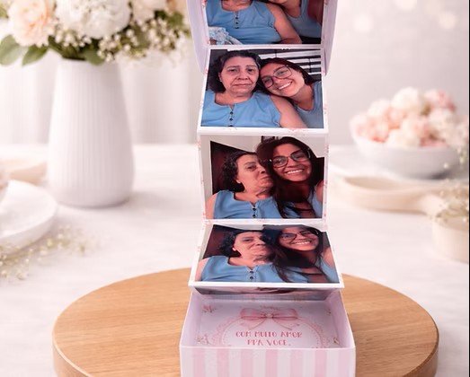 Caixa Quadrada Com Fotos Dia Das Maes Em Pdf