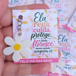 Card Para Chaveiro Margarida Dia Das Mães