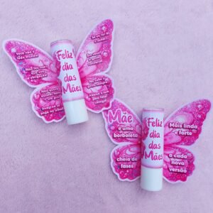 Card Borboleta Rosa Manteiga De Cacau Dia Das Mães