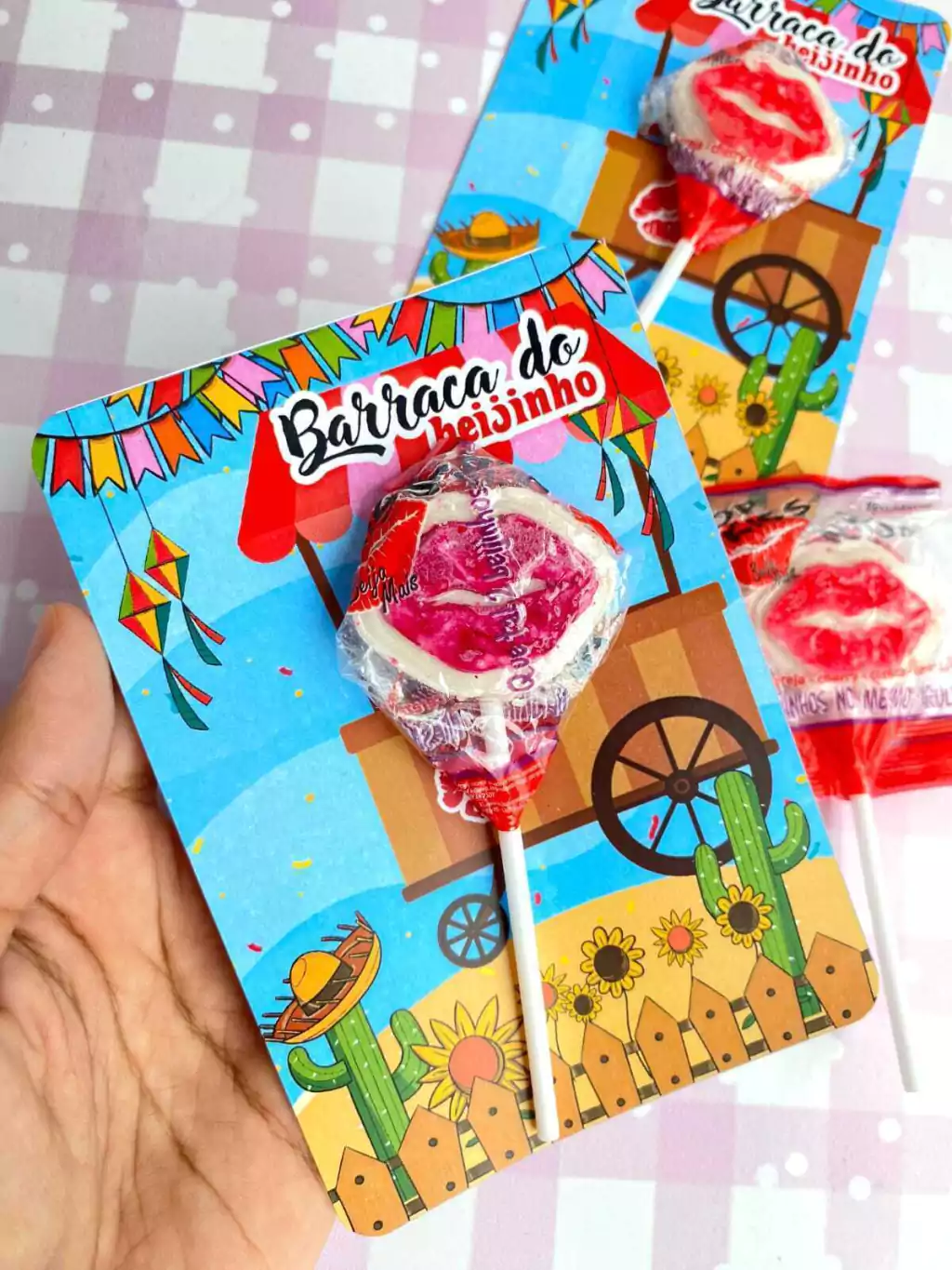 Card Pirulito Barraca Do Beijinho Festa Junina