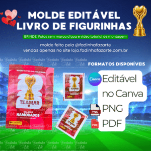 Molde Livro De Figurinhas Copa Do Amor