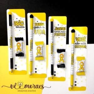 Card Com Lápis E Balinha Setembro Amarelo 2023