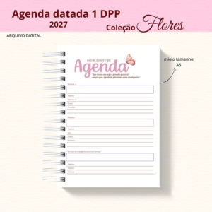 Agenda Datada 2027 - Coleção Flores