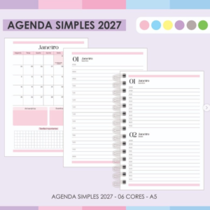 Agenda Simples 2027 06 Cores