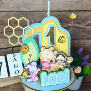 Topo Vela 3D Ursinho Pooh