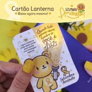 Cartão Lanterna Setembro Amarelo
