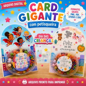 Card Gigante Com Petisqueira - Dia Das Crianças