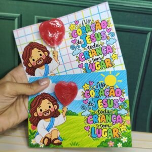 Card Pirulito Coração Dia Das Crianças