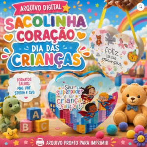 Sacolinha Coraçao Dia Das Crianças