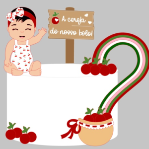 Topo Bebe Cerejinha