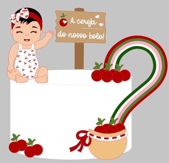 Topo Bebe Cerejinha