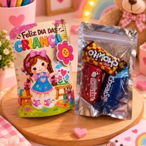 Saco Ziplock 10 X 15 Menina E Menino Dia Das Crianças