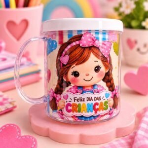 Rótulo Caneca Acrilica Dia Das Crianças